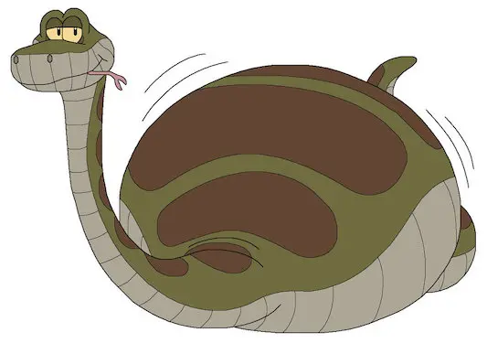 A bloated python