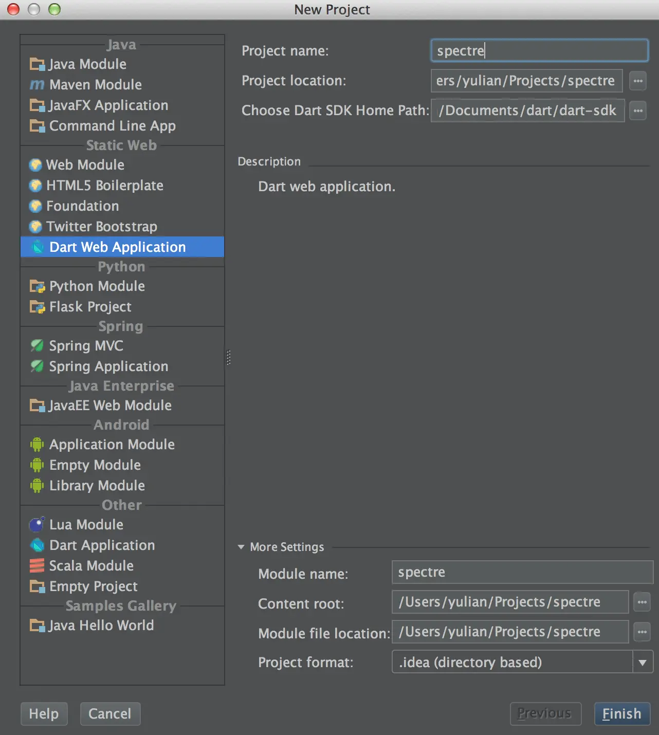 Creating a dart web application in Jetbrains IntelliJ/Webstorm